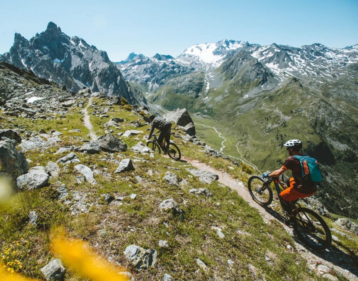Sentiers de VTT en montagne en Savoie &agrave; Courchevel